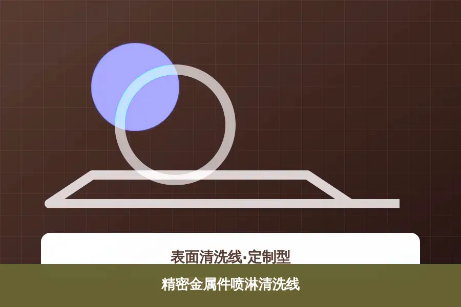 精密金属件喷淋清洗线产品示意图